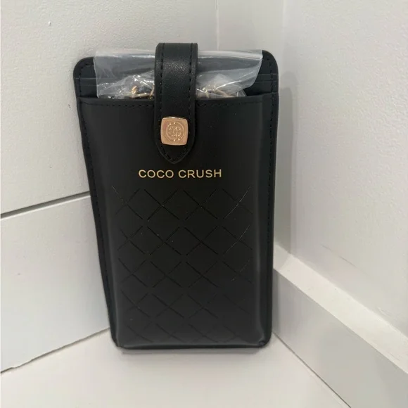 CHANEL GWP ITEM VIP COCO CRUSH PHONE HOLDER ON CHAIN POUCH CARD HOLDER BLACK - Picture 2 of 3